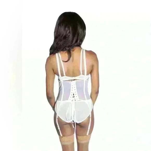 Sheer Corset  Garter Belt Beta by Less Is A’mor - Picture 3 of 3